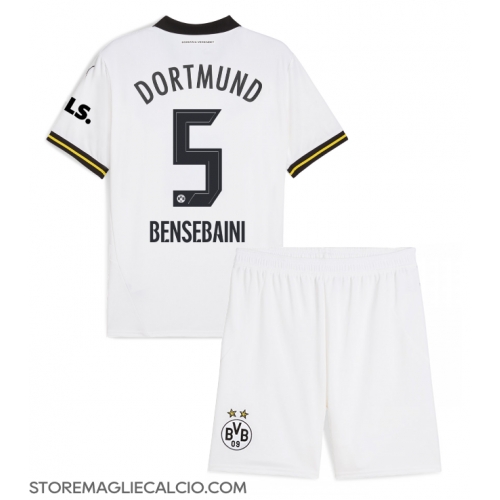 Borussia Dortmund Ramy Bensebaini #5 Maglia Gara Terza Repliche 2024-25 Bambino Maniche Corte Borussia Dortmund Ramy Bensebaini #5 Maglia Gara Terza Repliche 2024-25 Bambino Maniche Corte